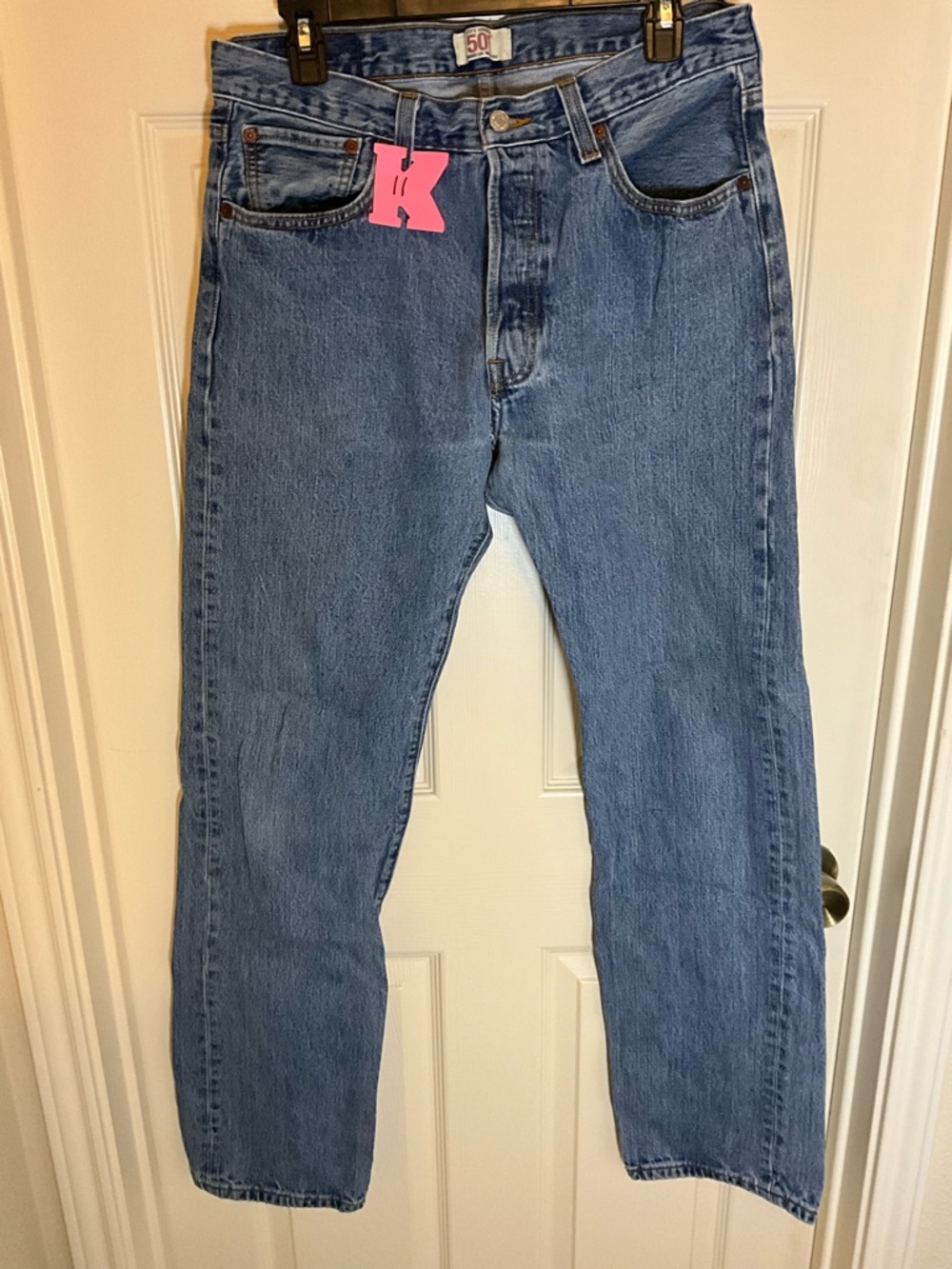 Levi's Straight Leg Jeans in Light Blue Denim 34x36
